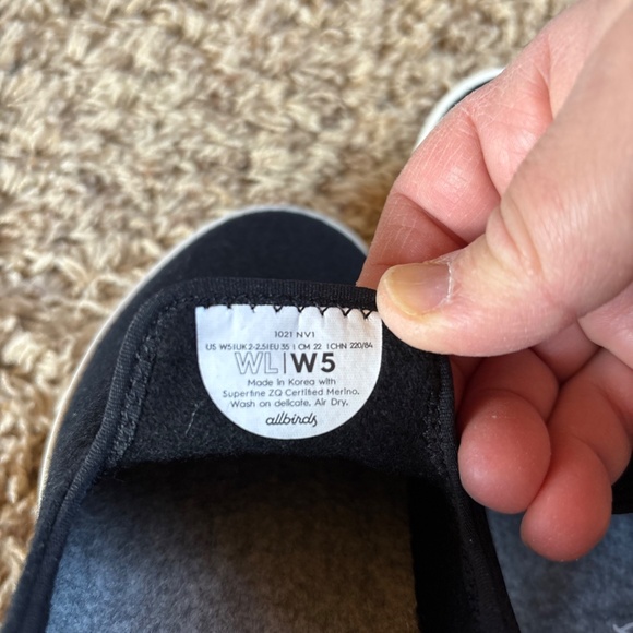 Allbirds Women's Black Wool Tree Lounger Sneaker Shoes Size 5 - Picture 7 of 13